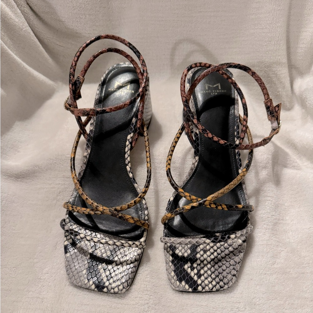 Marc Fisher Black and Brown Sandals